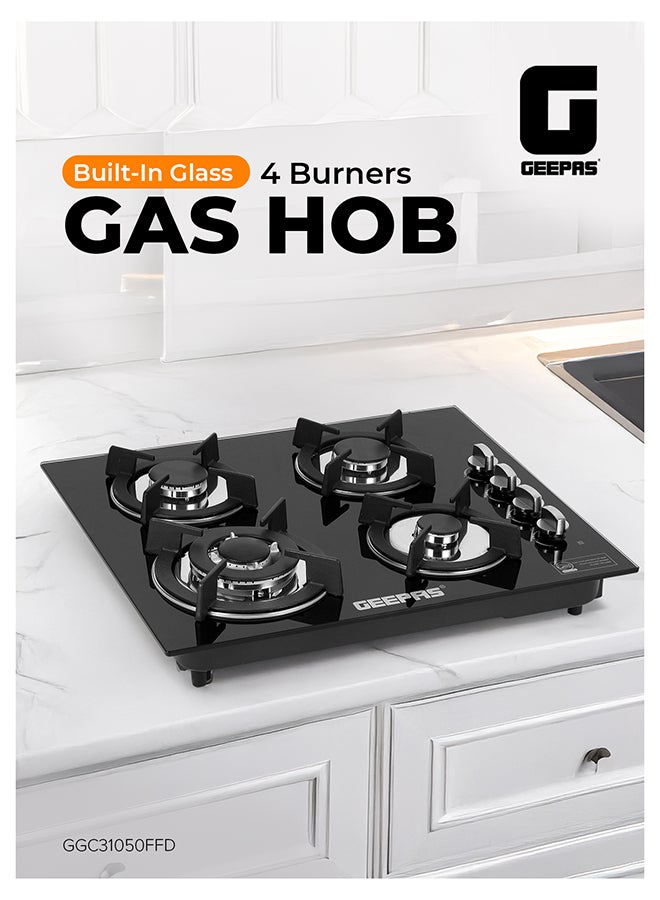 Built-In Glass Gas Hob Four Burner with FFD|…