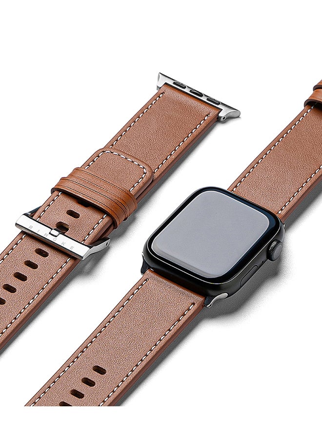 Leather One Slim Basic Bold Watch Band For Apple…
