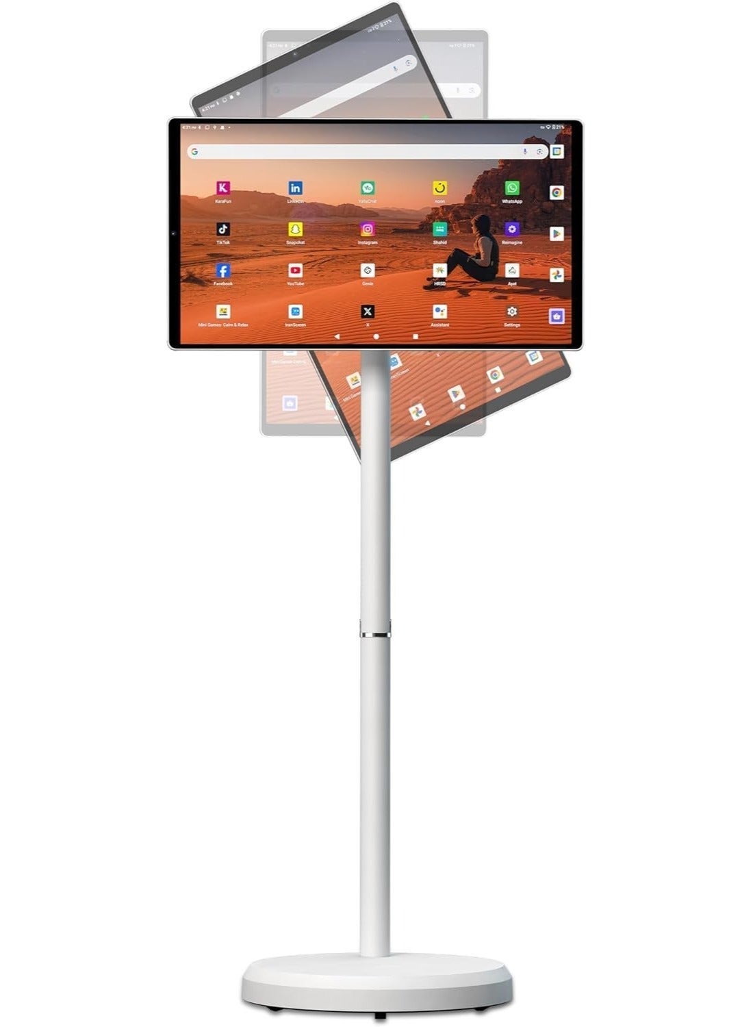 Compare FHD Smart Movable Touch Screen Display | Android 13 OctaCore PC, 6GB RAM 128GB Storage, 13MP Camera, WiFi, Floor Standing Digital Signage Monitor at KSA Price