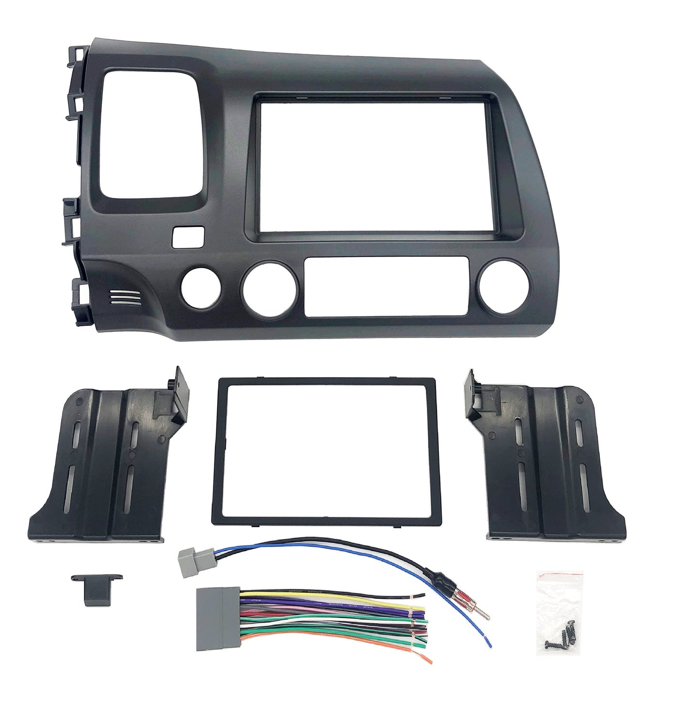 Compare Dark Grey Aftermarket Stereo Double Din InstallInstallation Dash Kit with Wiring Harness and Antenna Adapter Compatible with Honda Civic 2006 2007 2008 2009 2010 2011 at KSA Price
