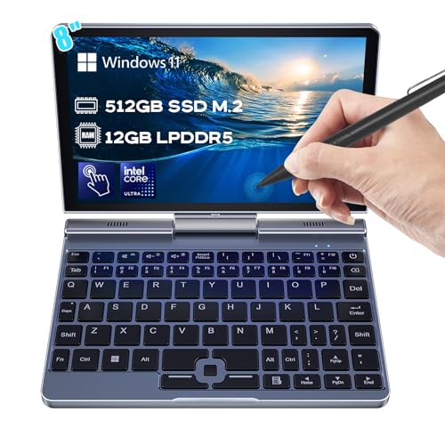 Crelander 2-in-1 Mini Laptop | 8-Inch Touchscreen…