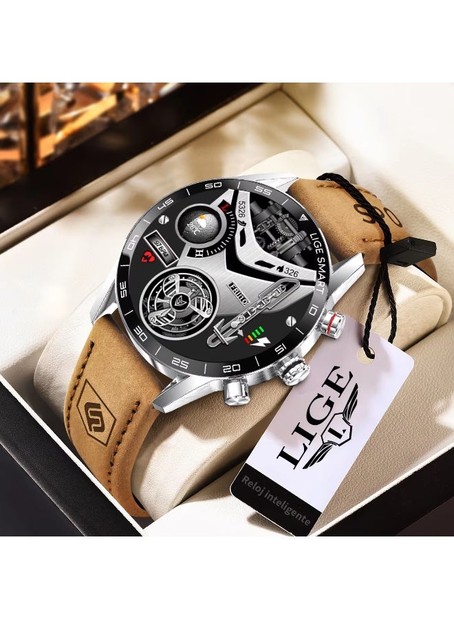 Compare LIGE 2024 New Rugged Military GPS Smart Watch Men AMOLED HD Screen Heart Rate Bluetooth Call Waterproof Outdoor SmartWatch at KSA Price
