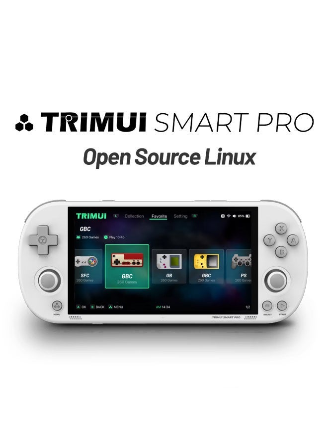 Compare Smart Pro Retro Game Console, 4.96Inch IPS Screen, Builtin 64GB TF Card, 5000mAh Battery, Supports Multiple Simulators at KSA Price