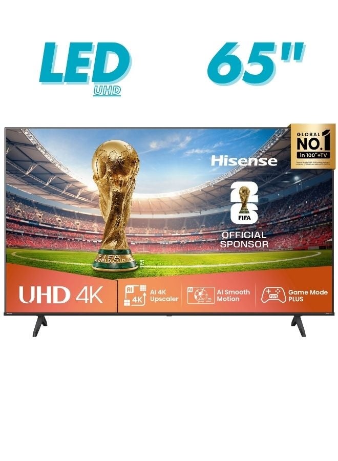 Compare Hisense 65Inch 4K UHD Smart TV – Ideal for Home Entertainment, Movies & Gaming | Dolby Vision & Audio, VIDAA OS, Game Mode, Bluetooth, HDMI, WiFi 65A62QS  2025 Model 65A61QS Black at KSA Price