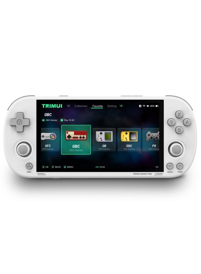 Compare Smart Pro Retro Game Console, 4.96inch 720x1280 IPS screen, builtin 64GB TF card video game console, 5000mAh lithium battery, supports multiple emulators, casual game console white at KSA Price