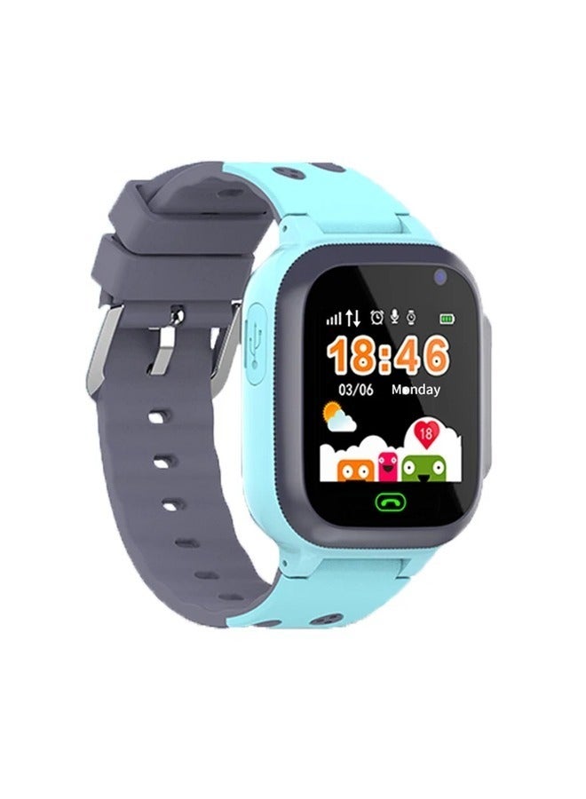 Compare Kids Smart Watch With Calling Feature Support SIM Card  Waterproof Watch Phone for Children Kid Student One Button Speed Dial Voice Call Chat HD Touch Screen Offers Security Positioning Watch Blue at KSA Price