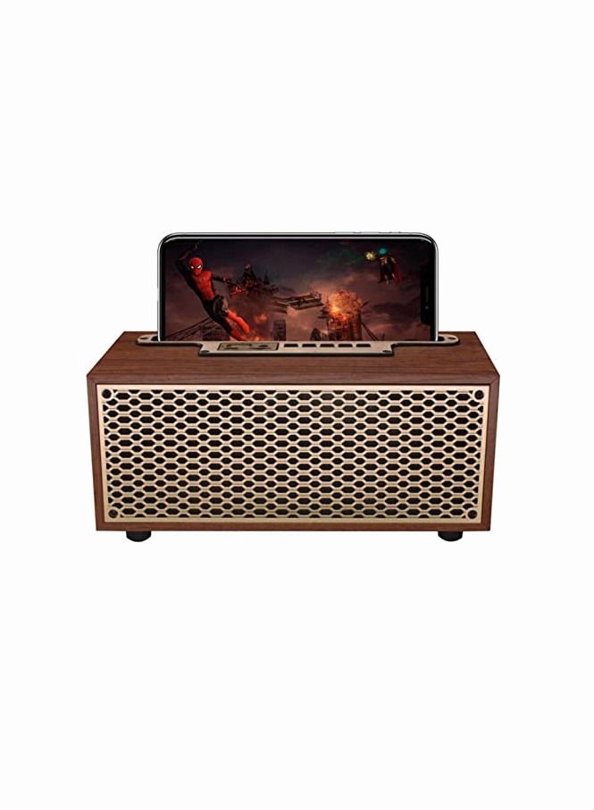 Compare Wood Grain Bluetooth Speaker TWS Wireless Home Subwoofer Outdoor Portable Mini Long Range Audio at KSA Price