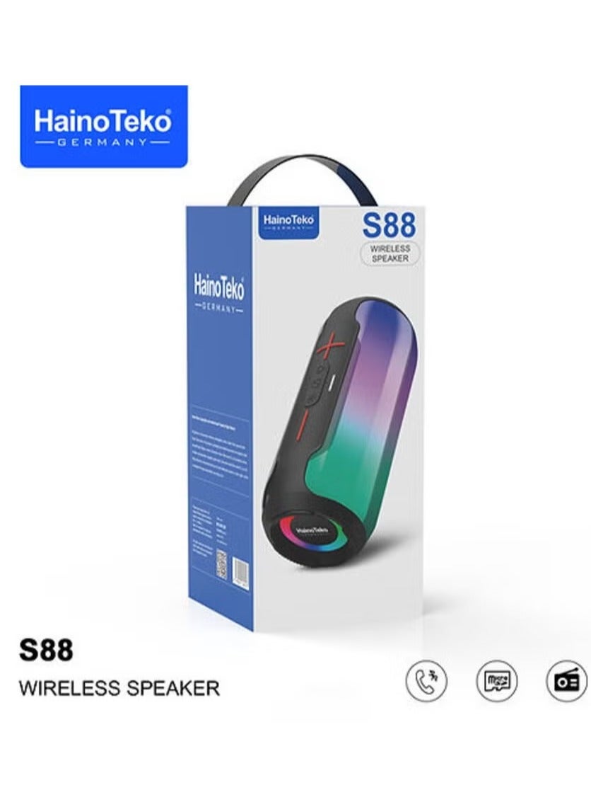 Compare Wireless Bluetooth Speaker with LED Light & Button Control – HighQuality Sound, Compact Design, Rechargeable Battery for Parties, Outdoors, and Events – Black at KSA Price