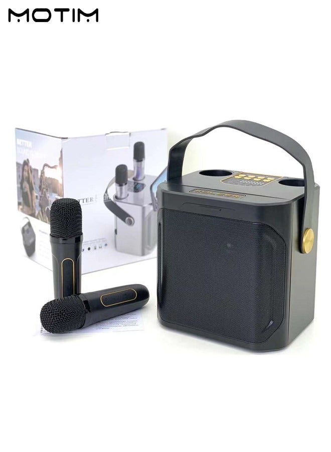 Rechargeable Party Speakers with Microphone, Portable…