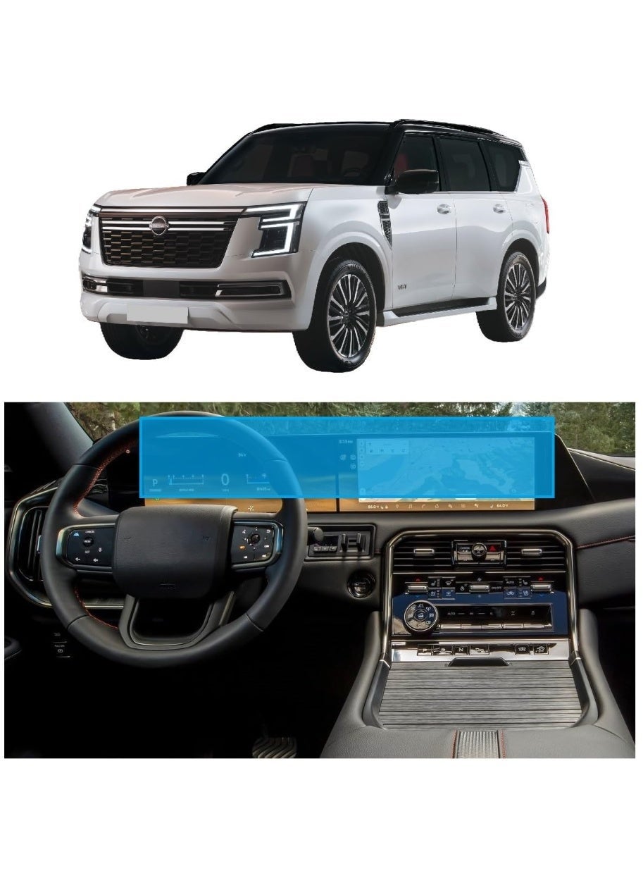 Compare 9H Tempered Glass Screen Protector for Nissan Patrol Y63 2025+ Infotainment Display at KSA Price
