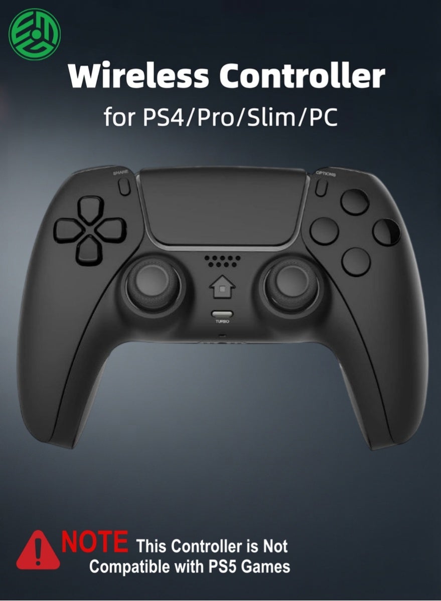 Compare Wireless Controller Compatible with PS4SlimProPC Wireless Gamepad Joystick with Dual Vibration 6Axis Motion SensorAudio with NonSlip Grip of Both Sides and 3.5mm Audio Jack at KSA Price