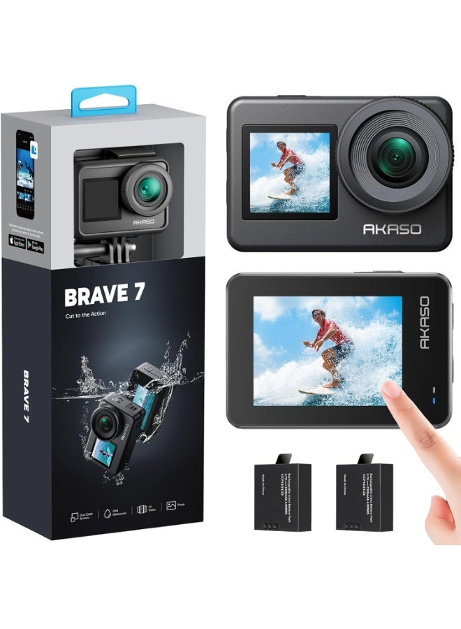 AKASO Brave 7 4K30FPS 20MP WiFi Action Camera with…