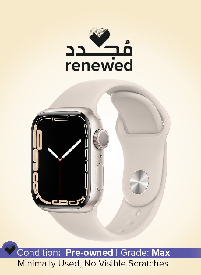 Compare Renewed  Watch Series 7 GPS 41mm Aluminium Case With Sport Band Starlight at KSA Price