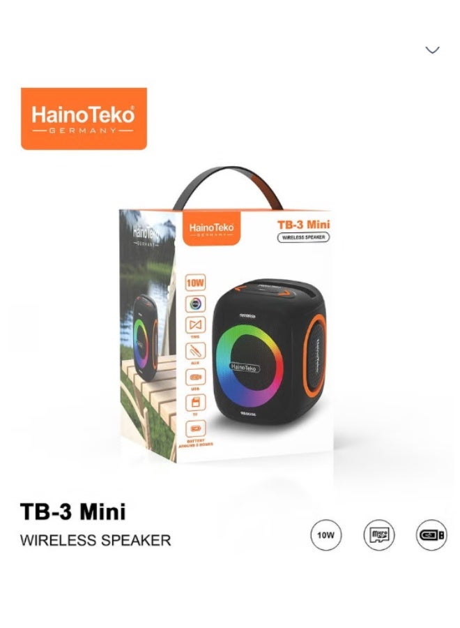 HainoTeko TB-3 Mini Wireless Portable Speaker with…