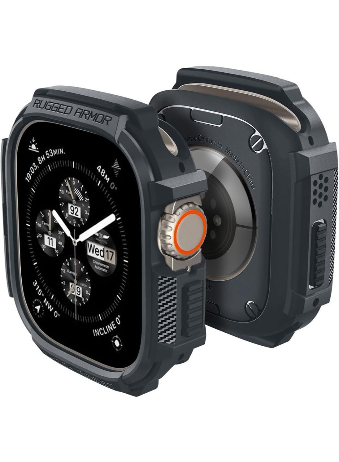 Compare Rugged Armor Apple Watch Ultra 4321 Case Durable TPU Cover 49mm  Dark Gray at KSA Price