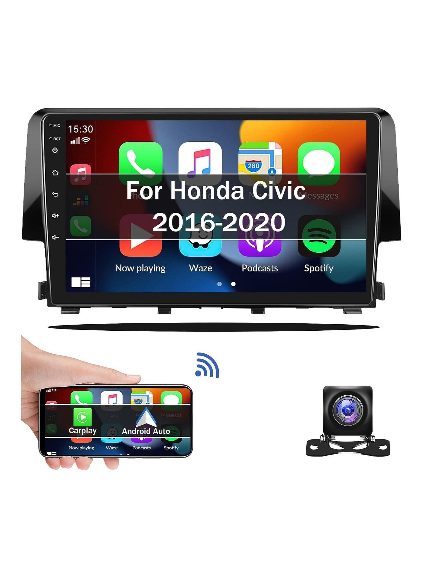 Compare Android Screen For Honda Civic 2016 To 2020 2GB RAM 32GB Memory Support Apple Carplay Android Auto Full HD Touch Screen 9 Inch built In Bluetooth USB Radio WiFi Play Store Backup Camera included at KSA Price