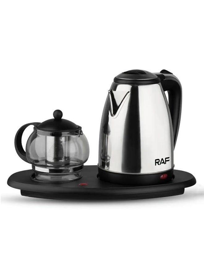 Compare Kettle with Glass Teapot Set 2200Watt Power Special Steel Kettle with Auto Shut Off Function, 2.2L at KSA Price