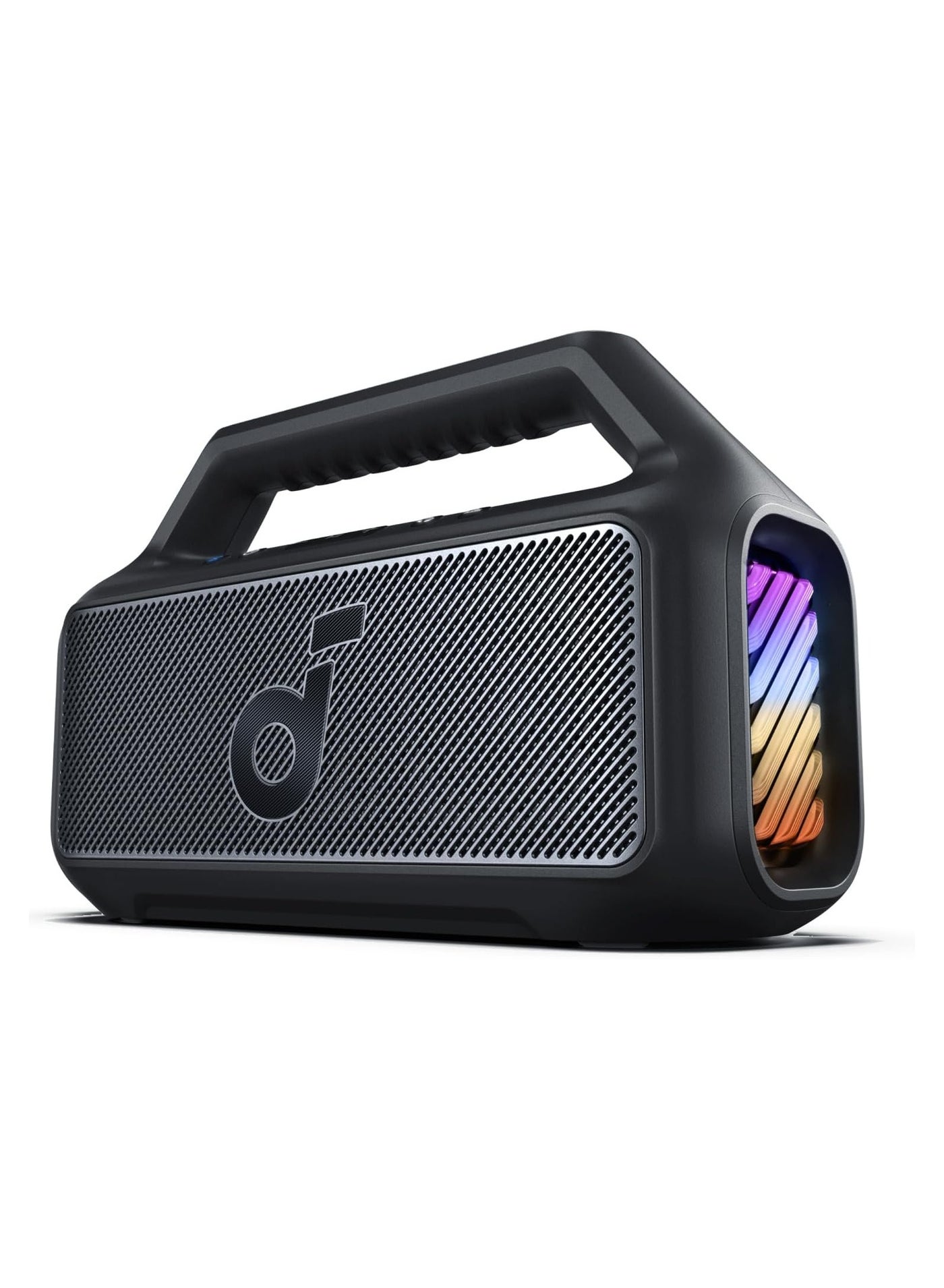 Compare Anker Boom 2 Bluetooth Speaker, Outdoor Speaker With 80W, Subwoofer, BassUp 2.0, 24H Playtime, IPX7 Waterproof, Floatable, RGB Lights, Custom EQ, USBC, Portable For Camping, Beach, Garden Black at KSA Price