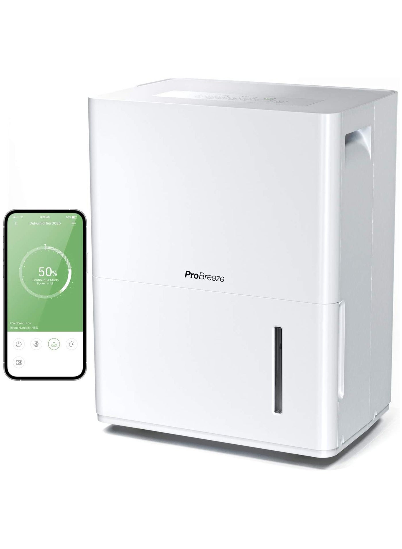 Compare 30l a Day Smart Dehumidifier with Wifi App Control, Digital Humidity Display, Continuous Drainage, 24 Hour Timer and Auto Defrost Function, Ideal for Damp Condensation at KSA Price