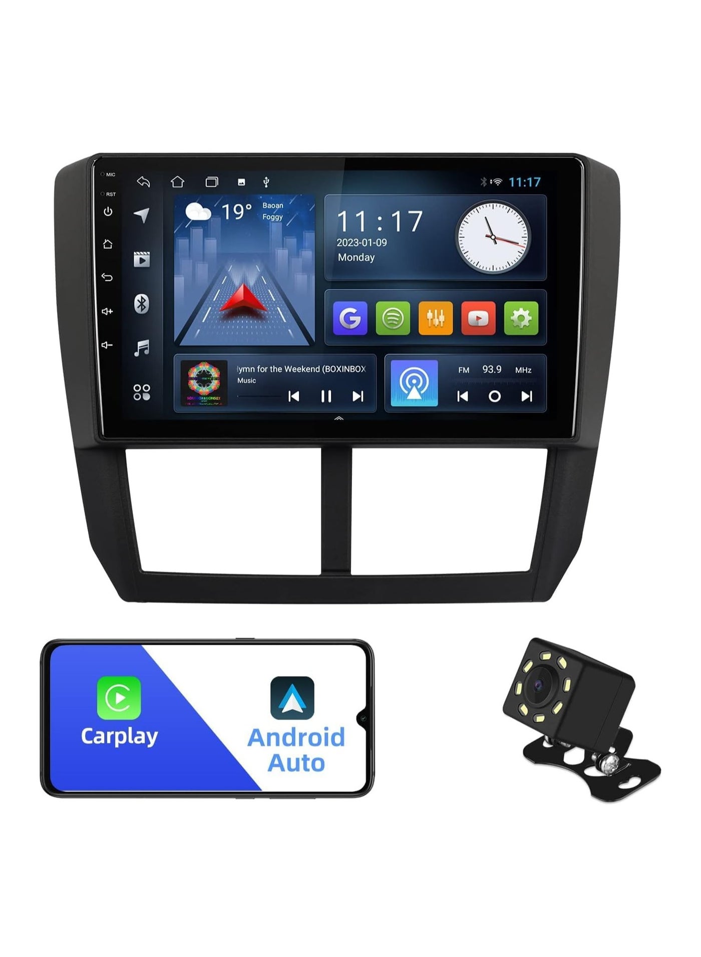 Compare Android Car Stereo for Subaru Forester Impreza WRX STI 2008 2009 2010 2011 2012 2GB RAM 32GB ROM 9 Inch Support Apple Carplay, MirrorLink WiFi BT, IPS Touch Screen with AHD Camera Included at KSA Price