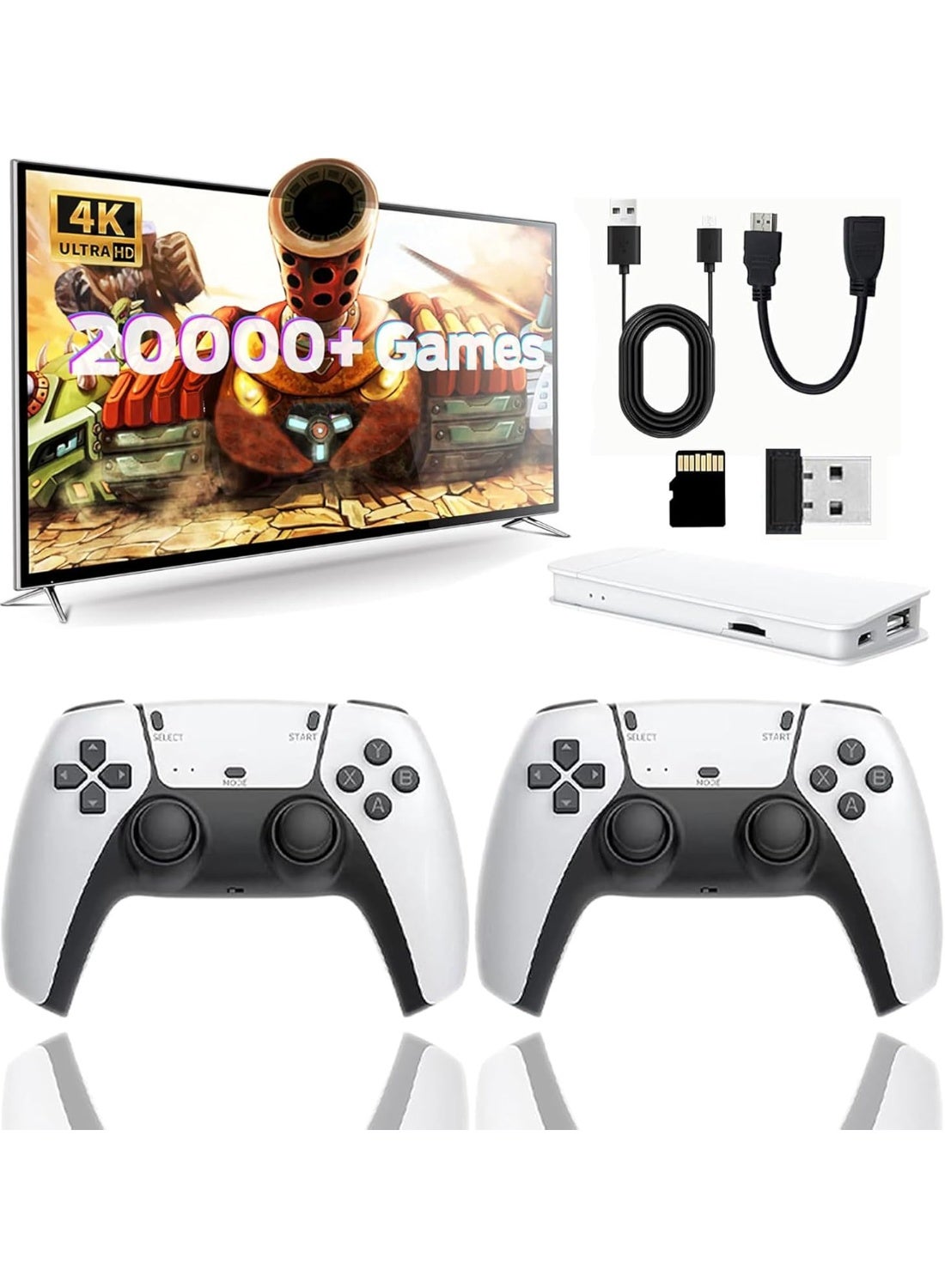 Compare New Retro Gaming Stick – Plug & Play Retro Gaming Console with 21,500+ Classic Video Games, 4K HDMI Output, Upgraded Dual Wireless Controllers, 9 Emulators, TV Arcade Video Game System for Kids & Adults at KSA Price