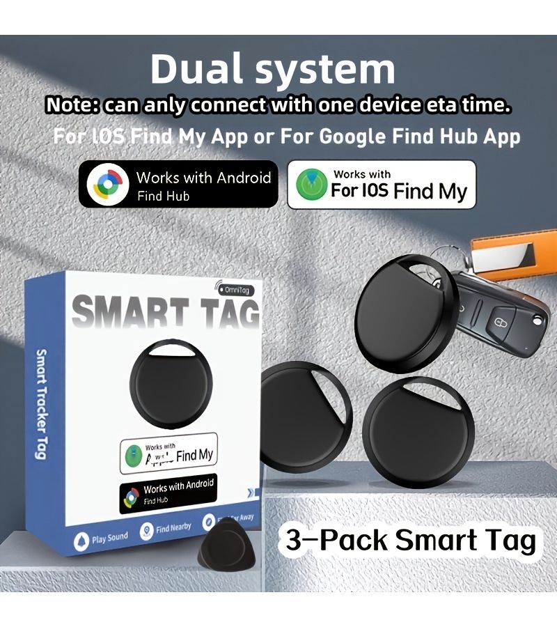 Compare Tracking Device for iOS Android ACCUTAG 3 Pack Dual System Tracker for Pets Keys Luggage Wallet at KSA Price