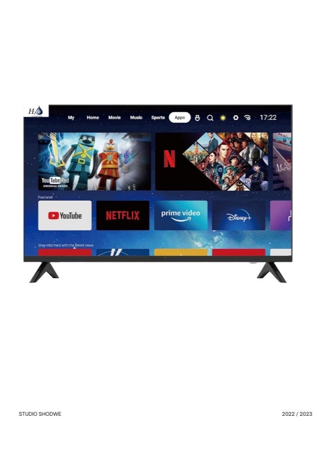 Compare H2O 43Inch Smart LED TV, Full HD 1080p, Android 14, Voice Remote with Google Assistant, Builtin WiFi & Bluetooth, Streaming Apps Included at KSA Price