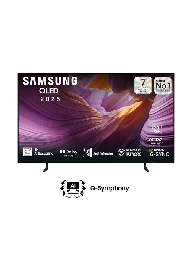 Compare 55 Inch, 4K AI Upscaling 2025 OLED TV, 120Hz, AntiReflection, Dolby Atmos, Operating System Tizen, Model Year 2025  QA55S85FAEXSA Titan Black at KSA Price