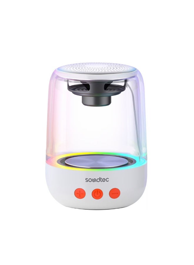 Crystal-Glow Mini Bluetooth Speaker with RGB Lights,…