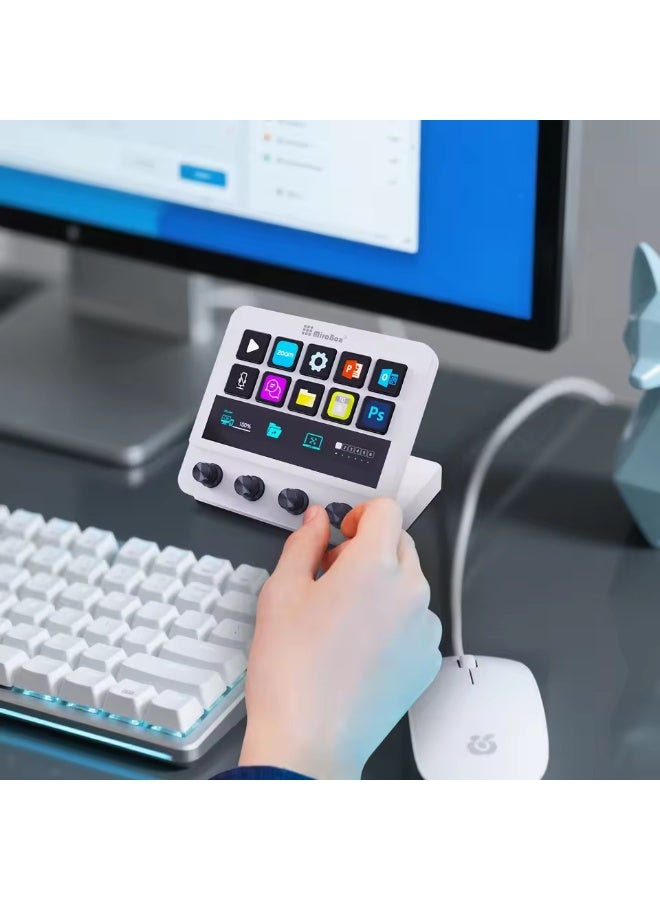 Compare MiraBox N4 Stream Deck 6 LCD Keys 4 Knobs Touch USB Hub for OBS Live Mac Windows at KSA Price