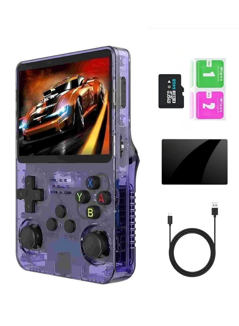 Compare Retro Handheld Game Console with 64G Card – R36S Portable Gaming Device with Linux System, 13+ Emulators, 15000+ Classic Games & 3.5 IPS Screen Purple 64G at KSA Price