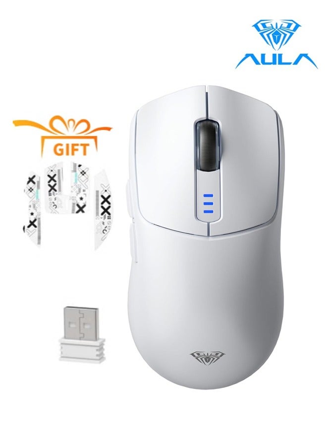 Compare SC580 TriMode Wireless Gaming Mouse,2.4GBT5.0USBC Lightweight Gaming Mouse, 12000 DPI Rechargeable Wireless Mouse with 6 Programmable Buttons, Ergonomic Computer Mouse for LaptopPCMacTablet,White at KSA Price