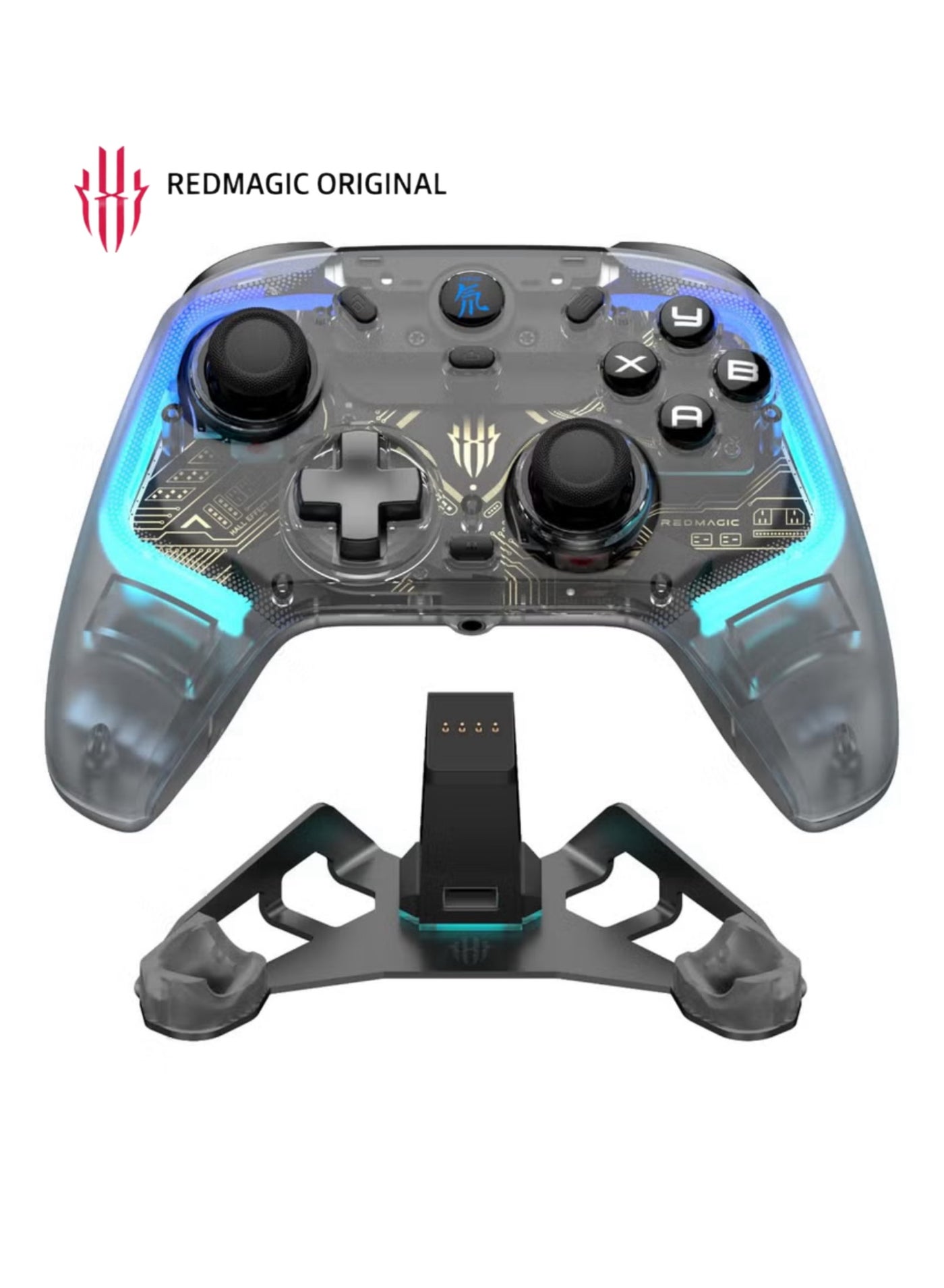 Compare REDMAGIC Cyber Wireless Gaming Controller 1000Hz – RGB Gamepad with Hall Effect Joysticks & Triggers, 3Mode Connection Wired  Bluetooth  2.4G, Aluminum Charging Dock, Turbo & Macro, Compatible with PC, Android, iOS, Tablet, Smart TV & Nintendo S at KSA Price