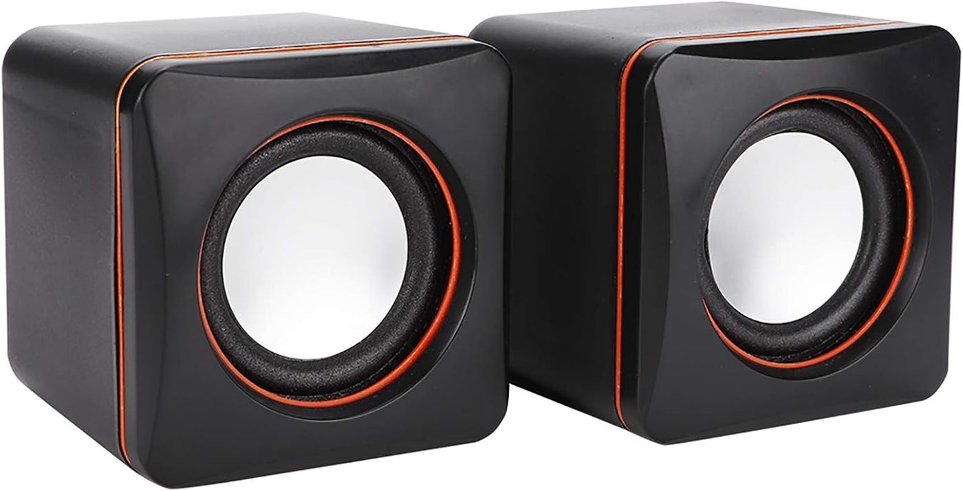 Compare klarako Speaker, 3.5mm Compact Desktop Style PC Speaker for Computer for LaptopTwoChannel at KSA Price