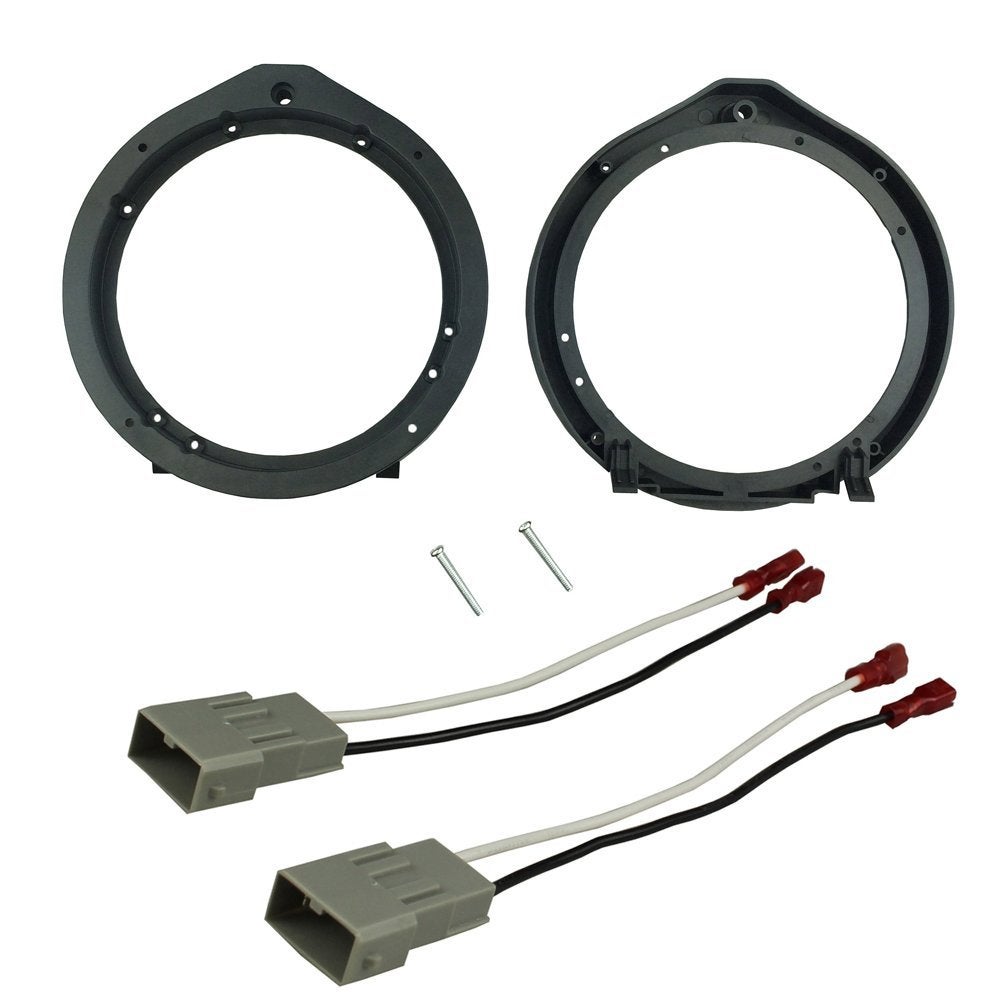 Compare DKMUS Front Door Speaker Mount Adapter Plates for Honda Civic 20062011 65675 165mm Stand Ring Kit 1 Pair Wiring Harness at KSA Price