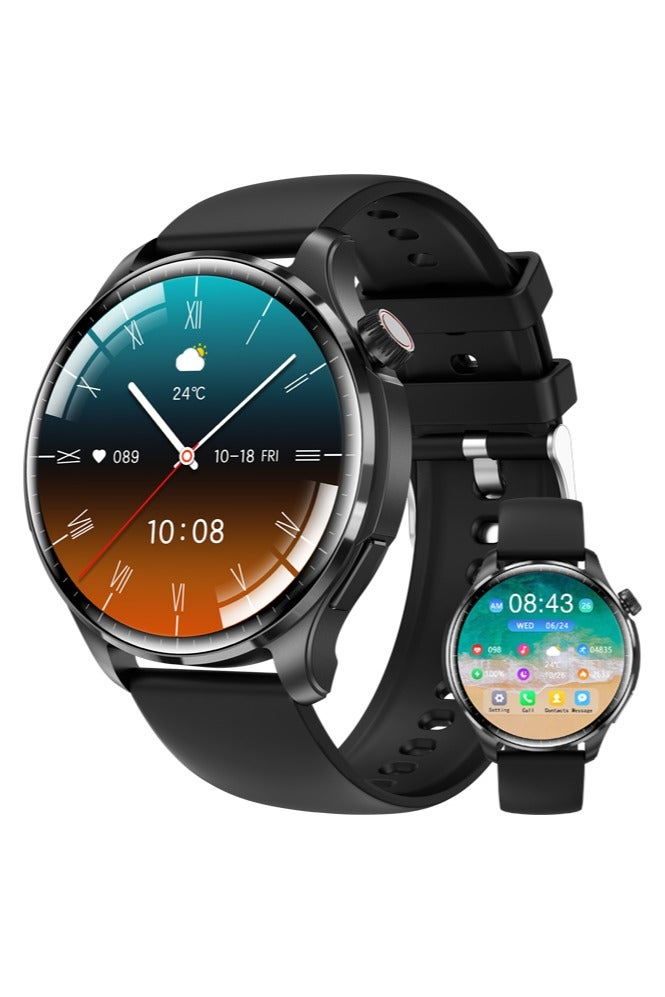 Compare Smart Watch for Men Women, AnswerMake Calls,1.6 Screen IP68 Waterproof, Multiple Sports Modes Fitness Watch with Sleep Monitor Pedometer Outdoor Smart Watch for Android iOS,Black Silicone at KSA Price