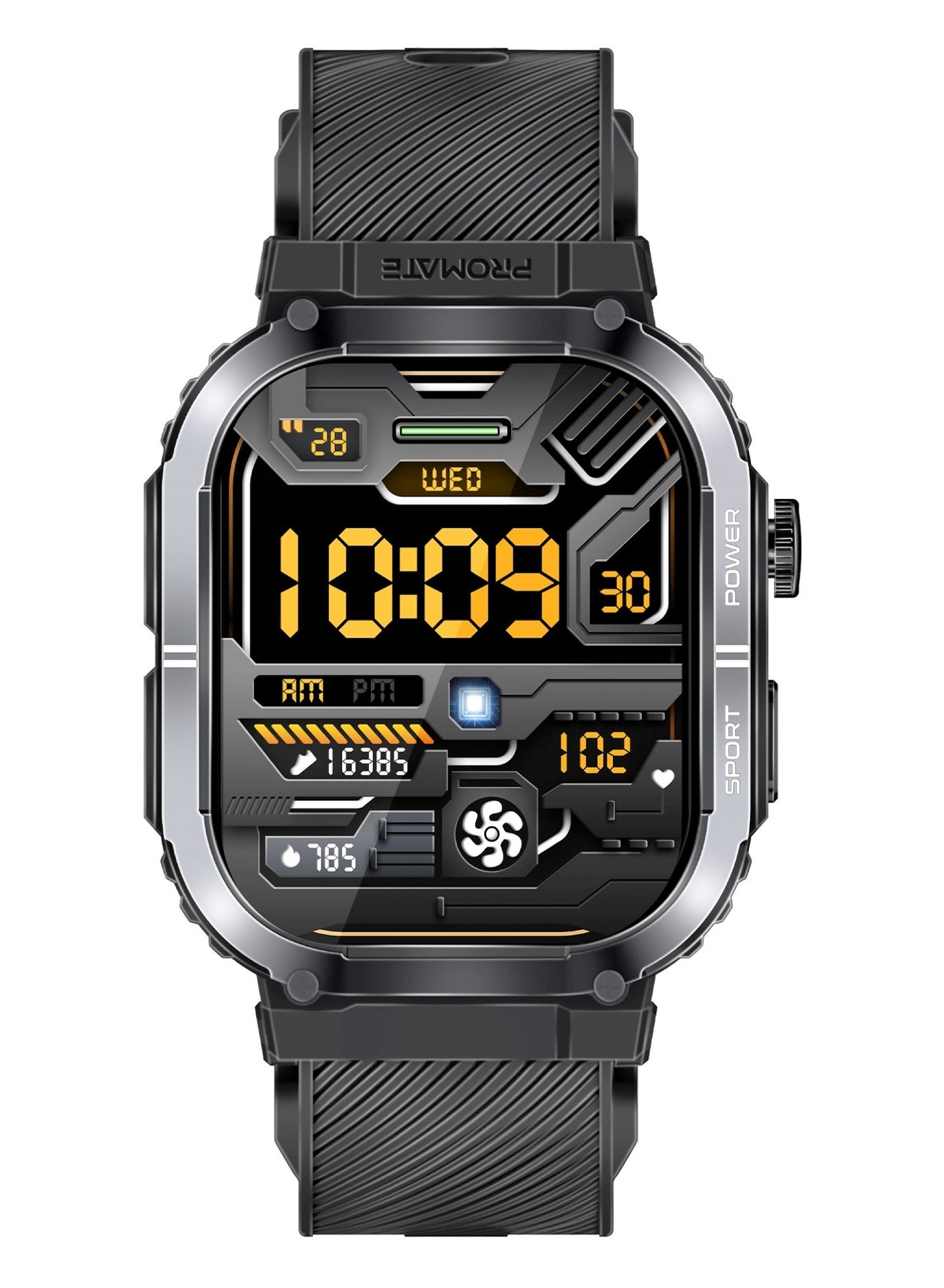 Compare SportFit ToughBuilt Smartwatch with 2.01Inch TFT Display,Active Lifestyle Management, Durable Battery Life,100+ Sports Modes,Heart Rate & Pedometer Sensors,Sleep Tracker for iPhone 17, S25  Black at KSA Price