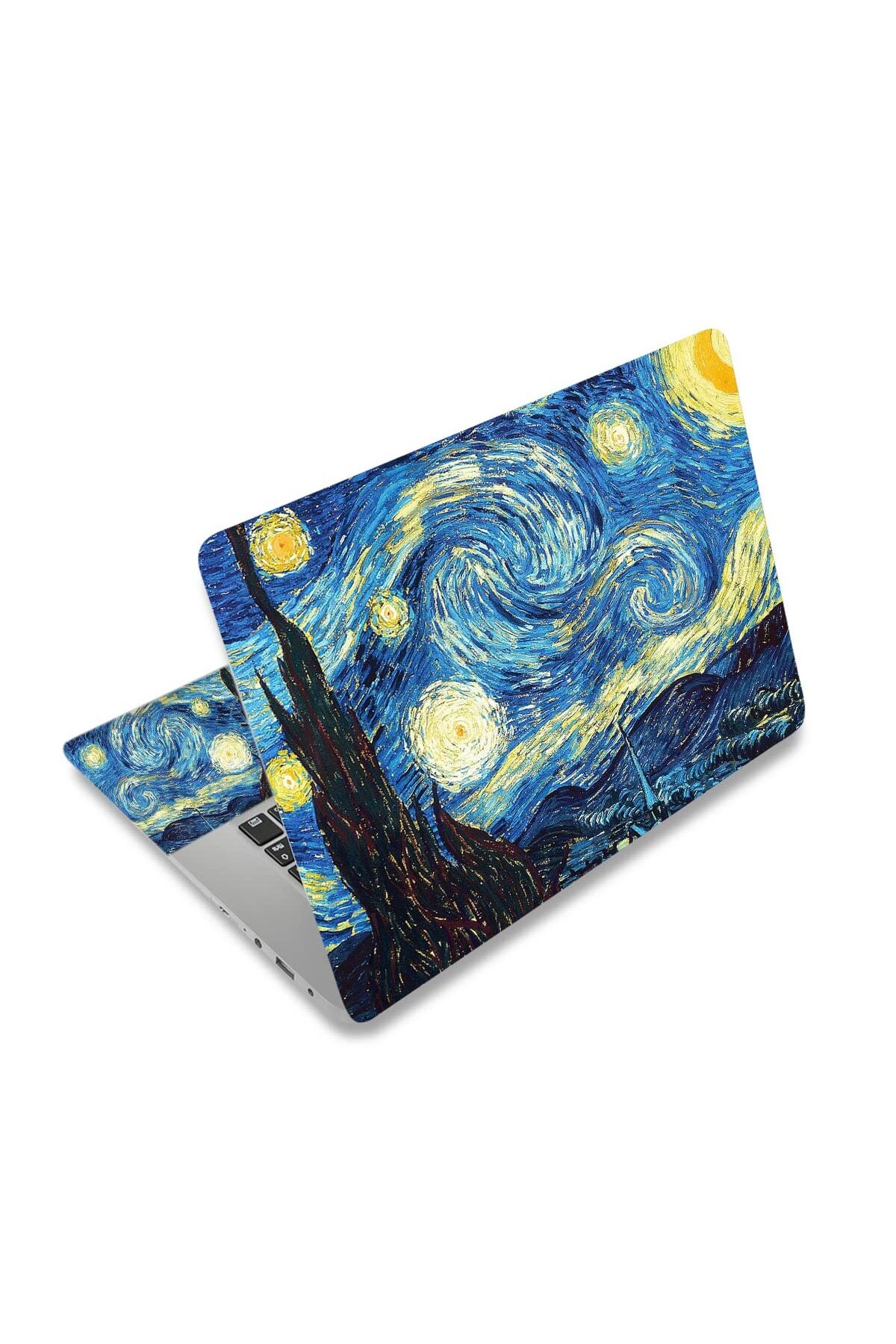 Compare Laptop Skin Sticker Decal, Laptop Vinyl Skin Cover with 2 Wrist Pad Skins, Waterproof Removable Protective Sticker for 12, 13, 13.3, 14, 15, 15.4 & 15.6 Laptops, Van Gogh Starry Night Design at KSA Price