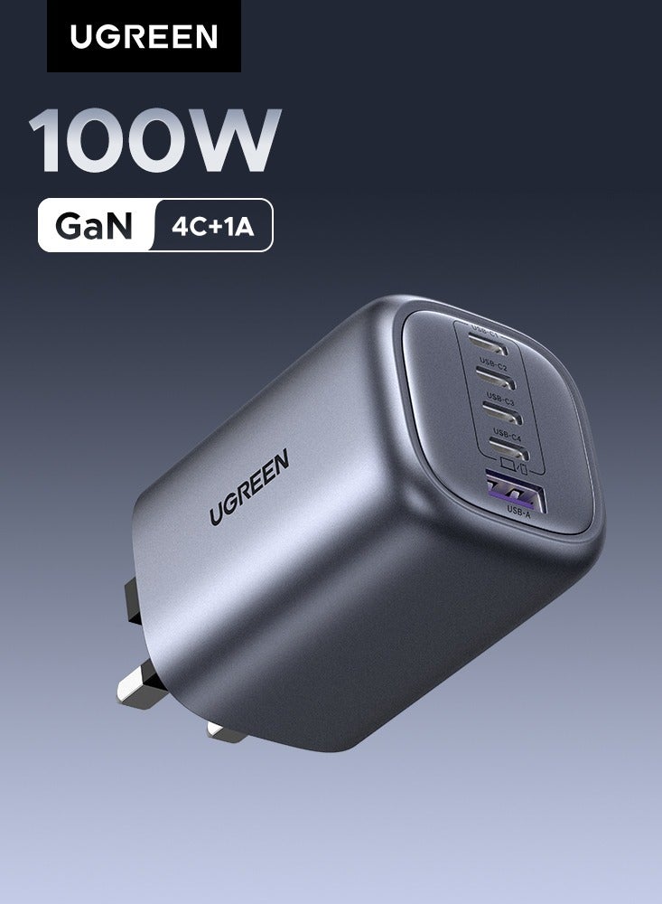 Compare Nexode 100W 4C1A Charger Type C GaN Adapter USB C Wall Plug Portable Travel Partner Compatible With Macbook Pro Air iPhone 16 Pro Max Galaxy S25 S24 Ultra X6 Huawei Xiaomi OPPO Vivo Honor iPad HP SLR 100W 4C1 at KSA Price