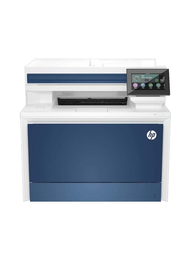 Compare Color LaserJet Pro 4303dw A4 Colour Laser Multifunction Printer, Print, Copy, Scan, ADF, Duplex, Print Speed Up to 3533 ppm, 4.3” WLED Display, USB, Ethernet, WiFi, WhiteBlue | 5HH65A BlueWhite at KSA Price