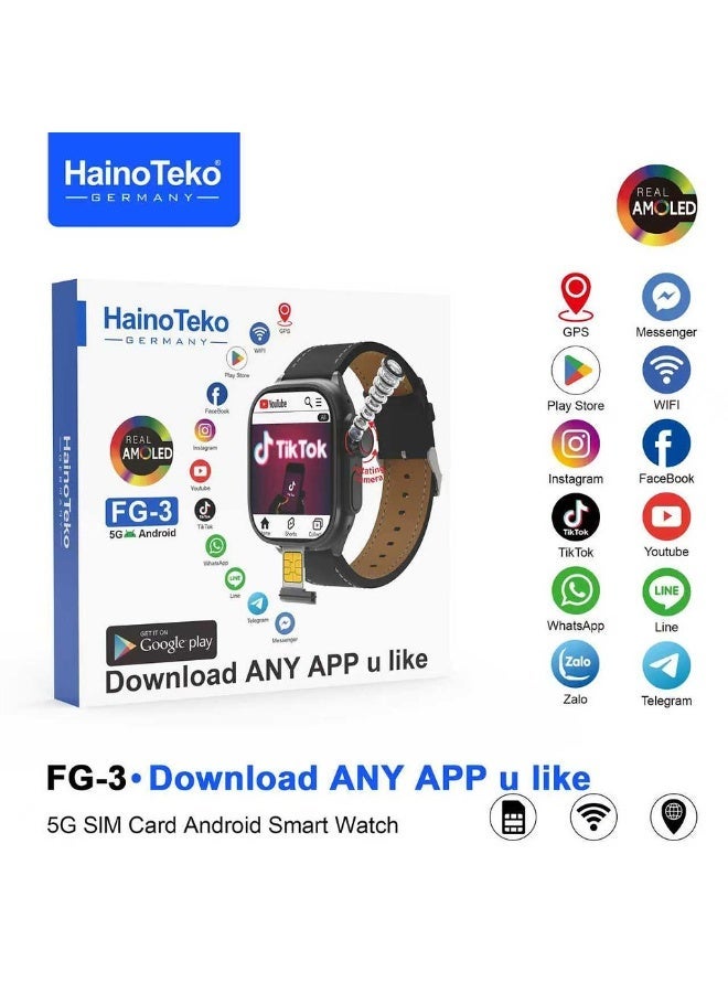 HainoTeko FG-3 5G Android Smart Watch with Real…