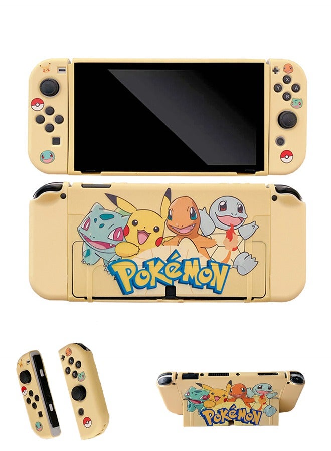 Compare Switch OLED TPU Cases, Soft TPU Cases,  Cartoon Cute Kawaii Character Switch Shell Yellow at KSA Price