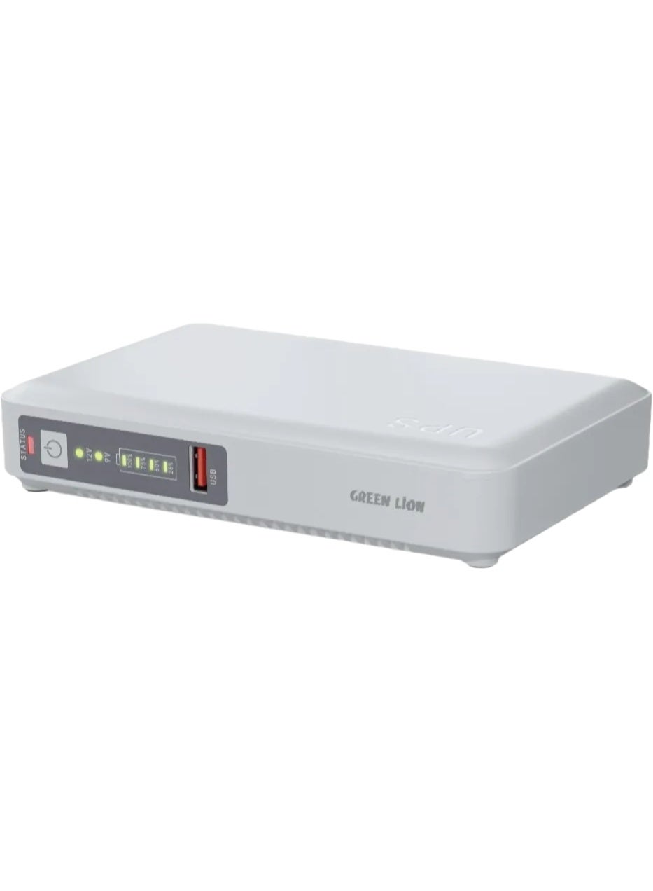 Compare Mini DC UPS with 10000mAh Battery Backup, Uninterruptible Power Supply with MultiVoltage 5V9V12V24VOutput, Mini UPS Multifunction Network Power Backup for Router, Modem, Security Camera, Universal Compatibility  White at KSA Price