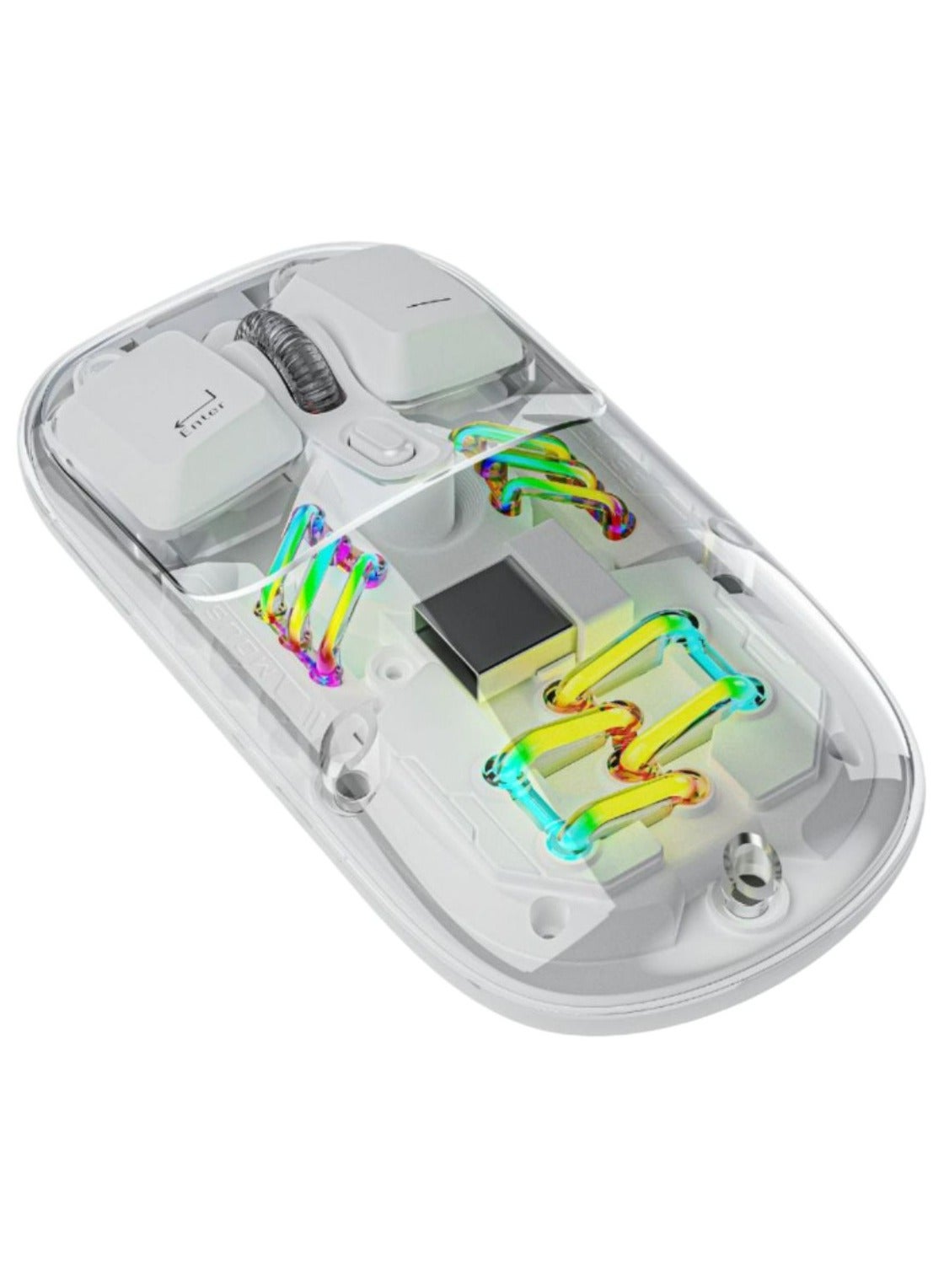 Compare Transparent Mouse and Bluetooth Dual Mode, TypeC Charging Port, Plug & Play, WindowsMacAndroidiOS, Adjustable DPI  White at KSA Price