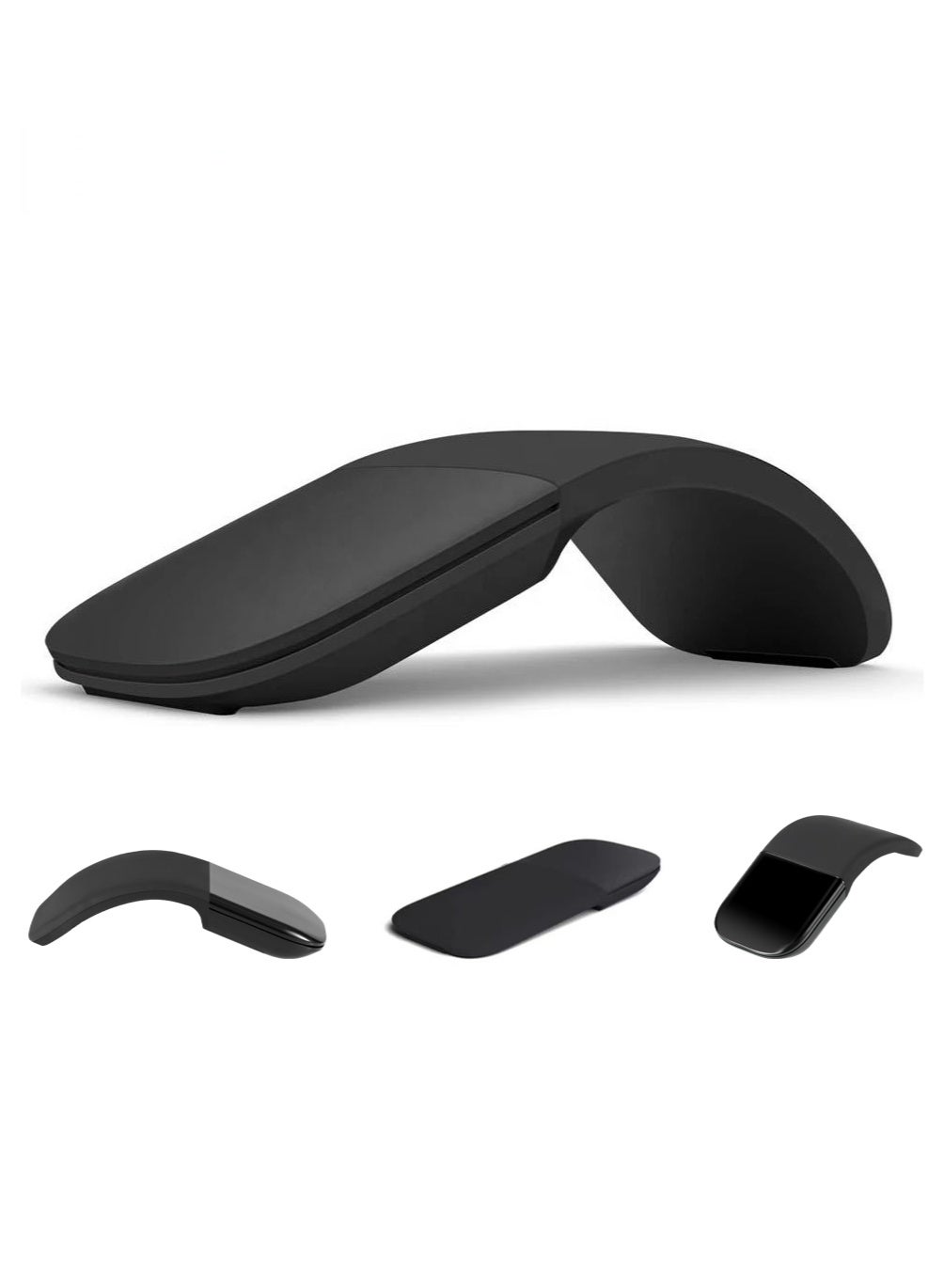 Compare Arc Touch Mouse, Portable Wireless Foldable Mouse With USB Nano Receiver, Ergonomic Mini Optical Computer Mice for Notebook Laptop Tablet Smart Phone Black at KSA Price
