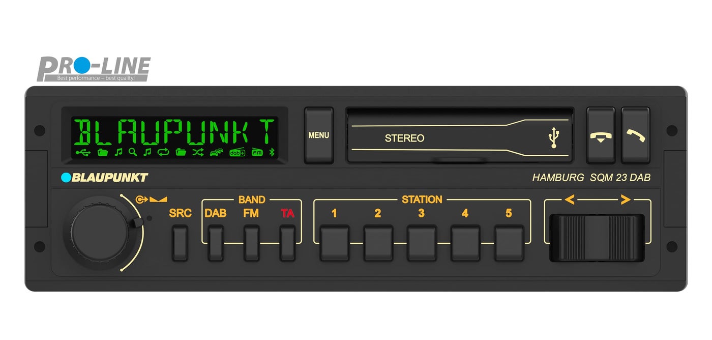 Compare Blaupunkt Hamburg SQM 23 DAB Retro Car Radio 80s Design with Modern Technology DAB Bluetooth and USB Support at KSA Price