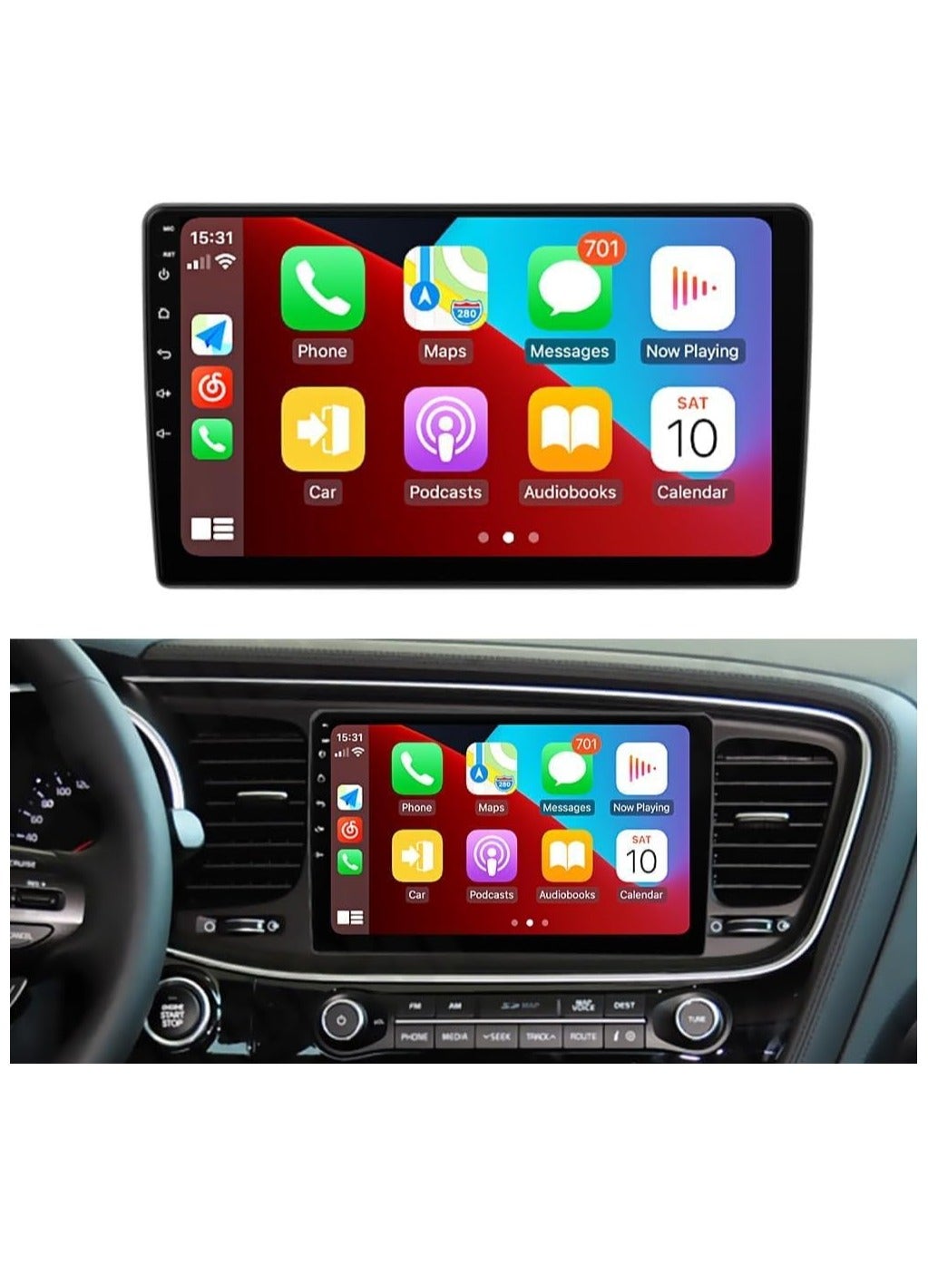 Compare Android Car Stereo Screen For Kia Optima K5 2014 2015 4GB RAM Support Apple Carplay Android Auto Wireless QLED Fast Interface AHD Camera Included SIM Card Bluetooth at KSA Price