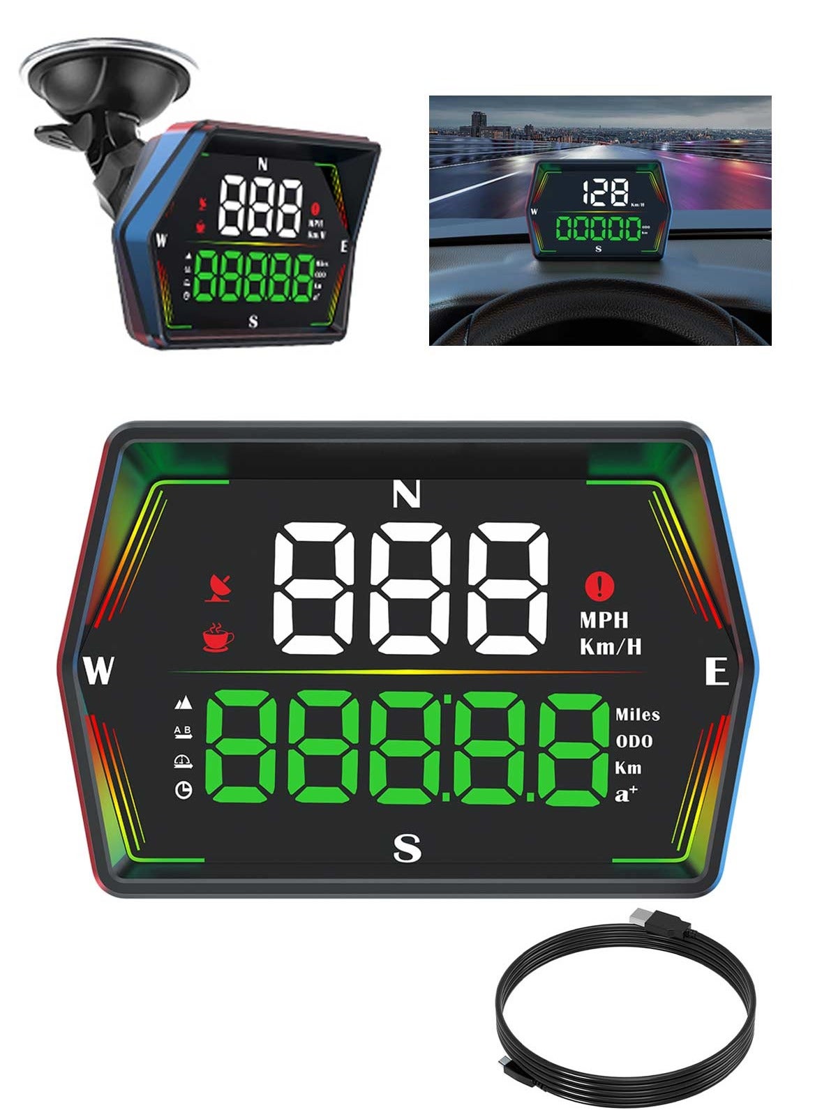 Digital Heads Up Display for Cars, GPS Speedometer…