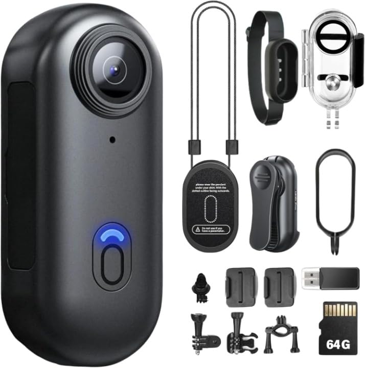 Normelle 4K Body Camera Wearable Action Cam with 360°…
