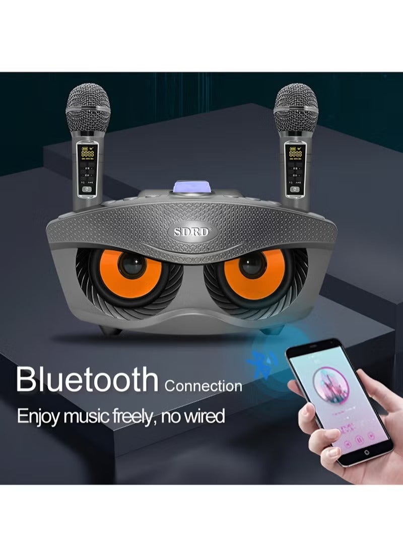 Compare Karaoke Machine Portable Speaker Bluetooth Karaoke Speaker with Dual Wireless Mics for Kids & Adults at KSA Price